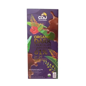 Organic Dark Chocolate 61% Sea Salt – 70 gr