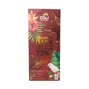 Organic Dark Chocolate 73% Sea Salt Nibs – 70 gr