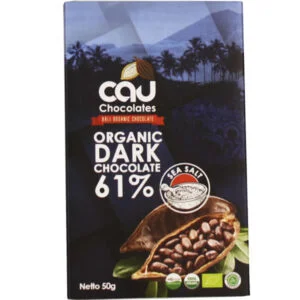 Organic Dark Chocolate 61% with Sea Salt - 50 gr