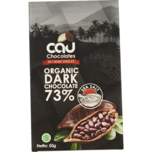 Organic Dark Chocolate 73% with Sea Salt- 50 gr