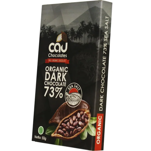 Organic Dark Chocolate 73% with Sea Salt- 50 gr - Image 2